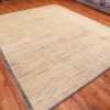 Side Of Room Size Cream Modern Distressed Rug 60939 by Nazmiyal Antique Rugs