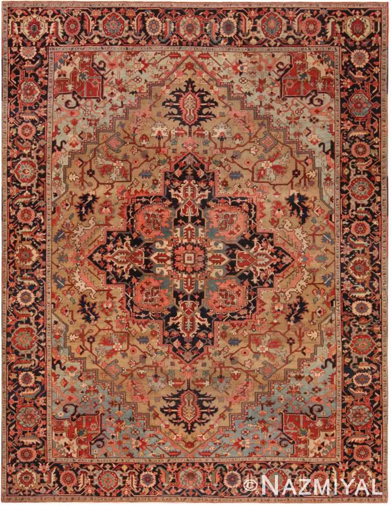 Antique Persian Serapi Area Rug 71370 by Nazmiyal Antique Rugs
