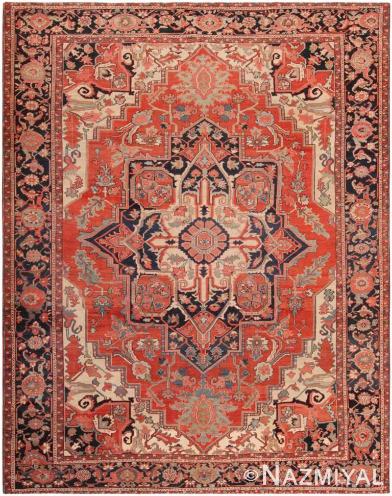 Antique Persian Serapi Rug 71369 by Nazmiyal Antique Rugs
