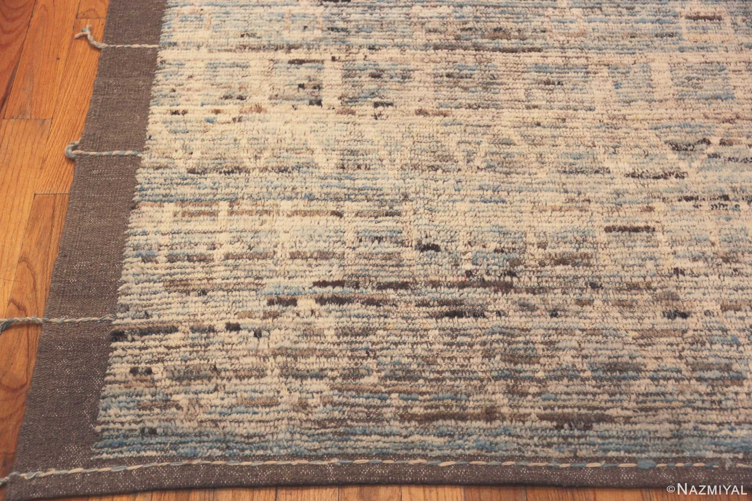 Corner Of Moroccan Design Modern Distressed Area Rug 60946 by Nazmiyal Antique Rugs