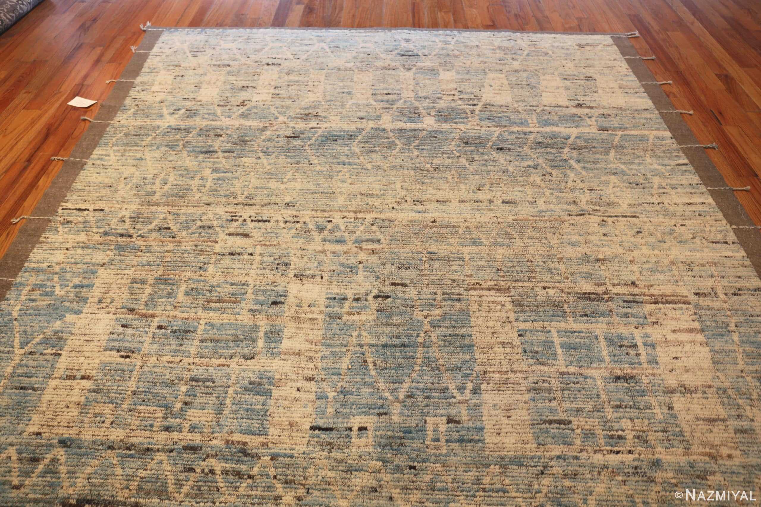 Detail Of Moroccan Design Modern Distressed Area Rug 60946 by Nazmiyal Antique Rugs