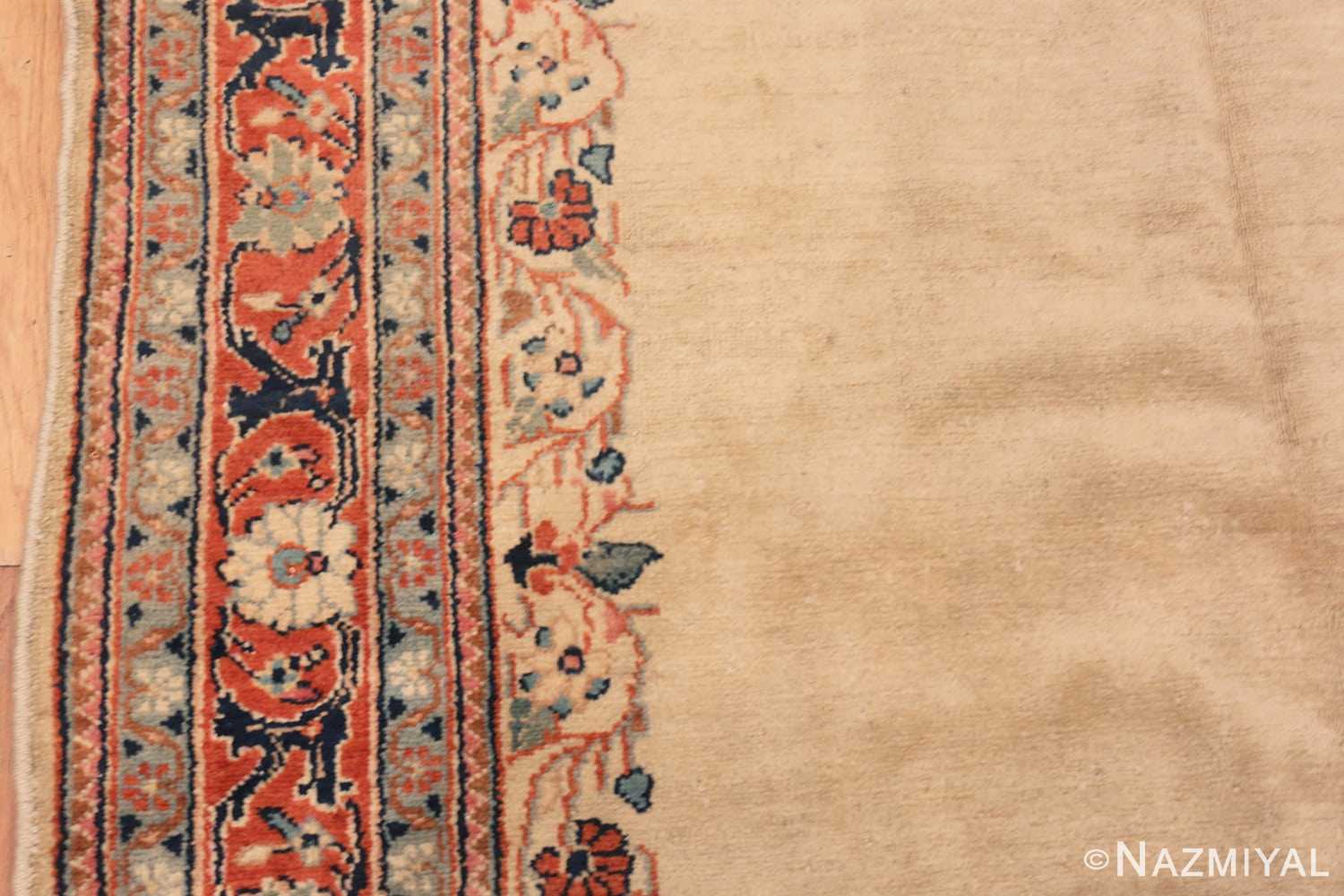 Details Of Ivory Antique Persian Sultanabad Runner Rug 50412 Nazmiyal