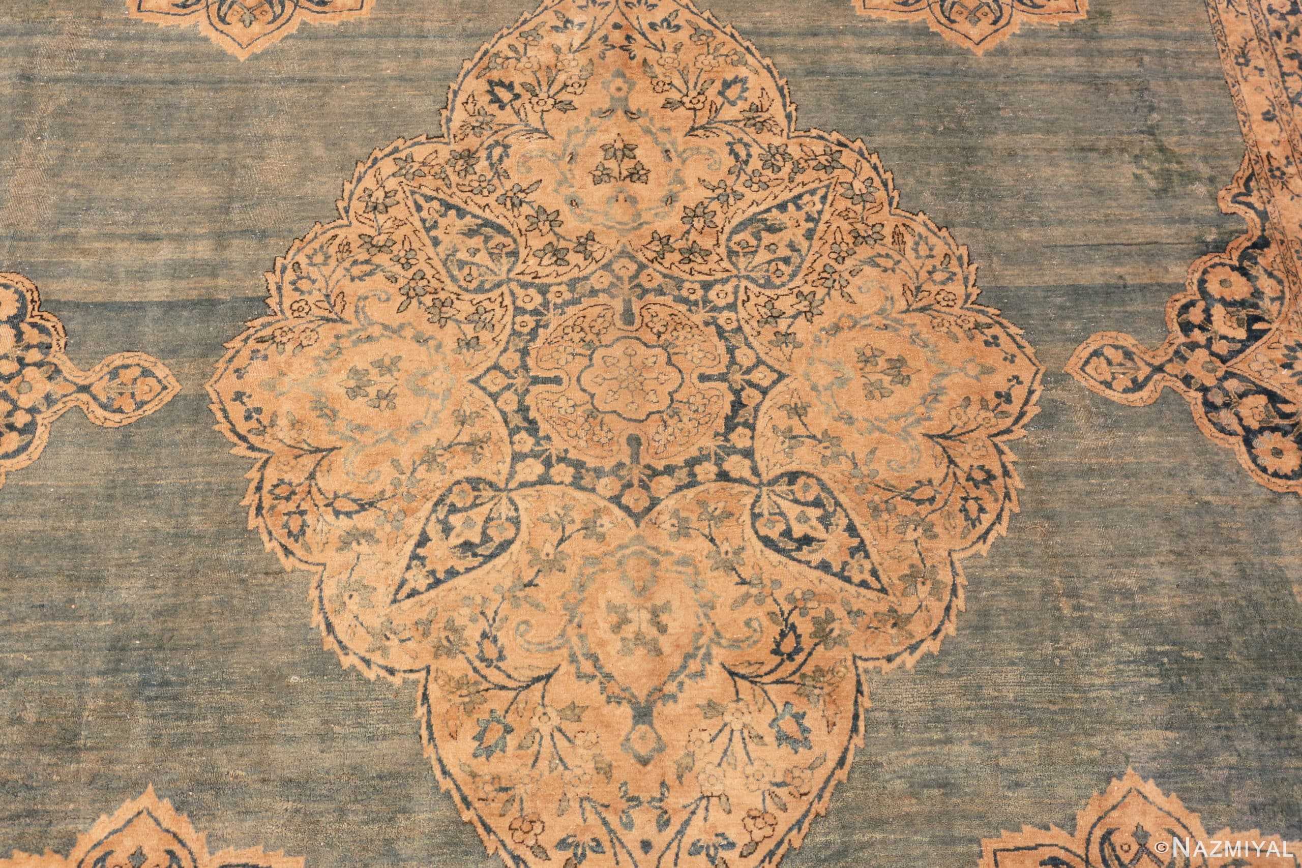 Details Of Large Antique Persian Kerman Rug 71336 by Nazmiyal Antique Rugs
