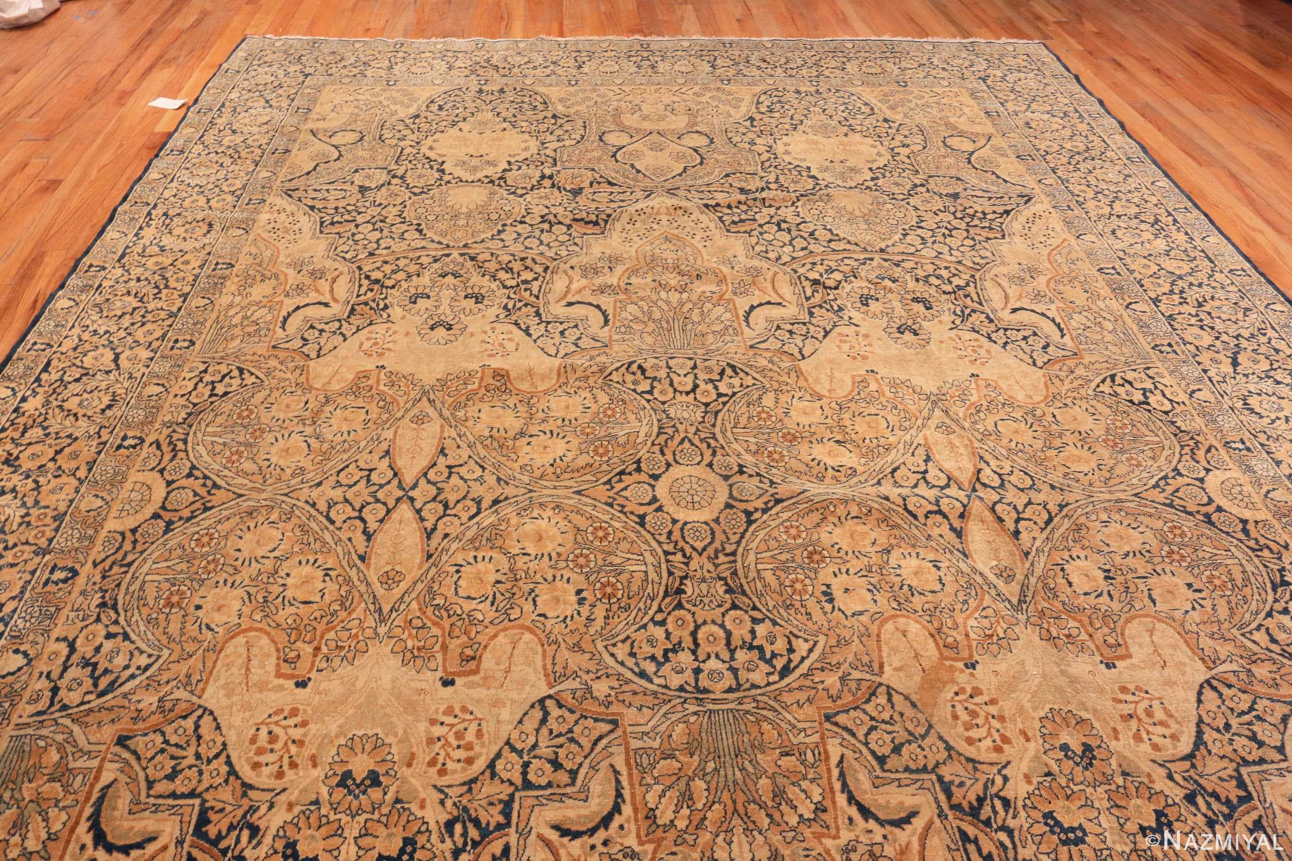 Details View Of View Of Large Decorative Antique Persian Kerman Rug 71332 by Nazmiyal Antique Rugs