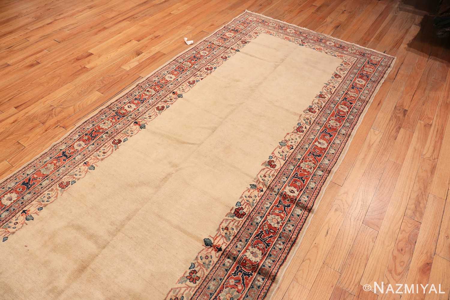 Side View Of Ivory Antique Persian Sultanabad Runner Rug 50412 Nazmiyal