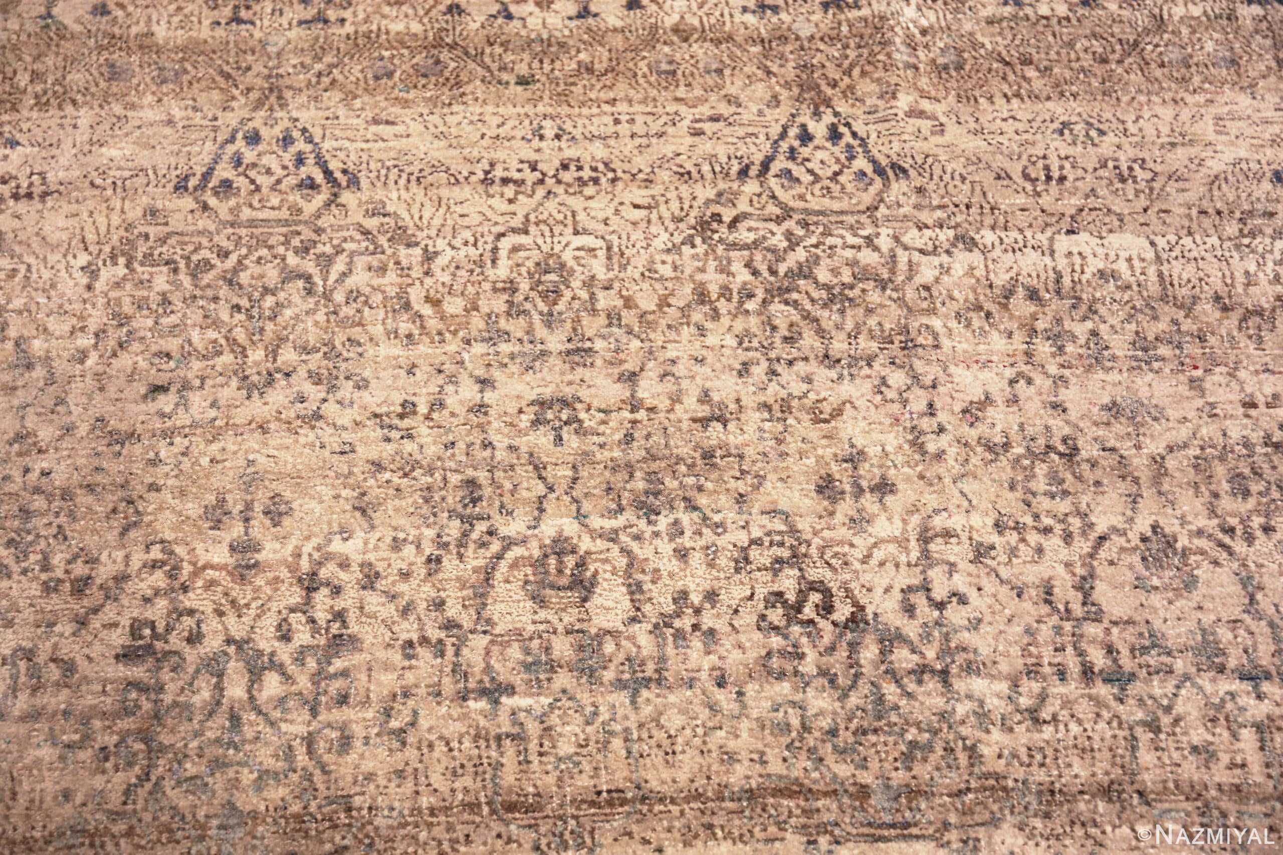 Texture Of Contemporary Oriental Silk And Wool Area Rug 60958 by Nazmiyal Antique Rugs