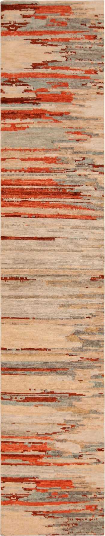 Modern Geometric Boutique Runner Rug 60979 by Nazmiyal Antique Rugs