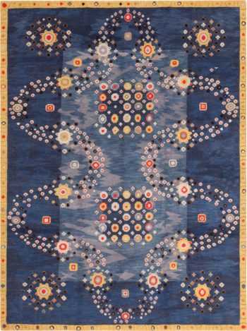 Silk And Wool Modern Swedish Inspired Rug 60992 by Nazmiyal Antique Rugs