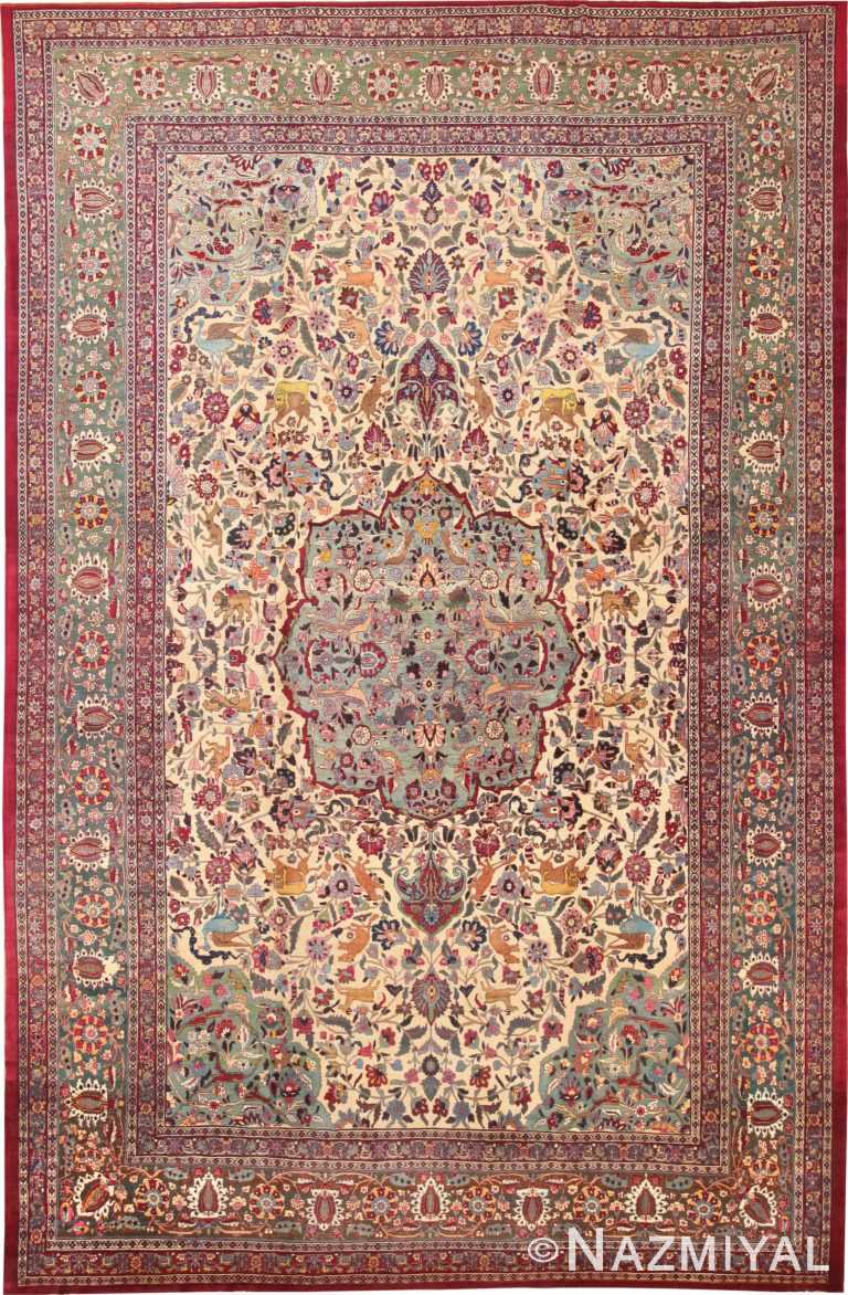 Antique Persian Tehran Rug 71383 by Nazmiyal Antique Rugs