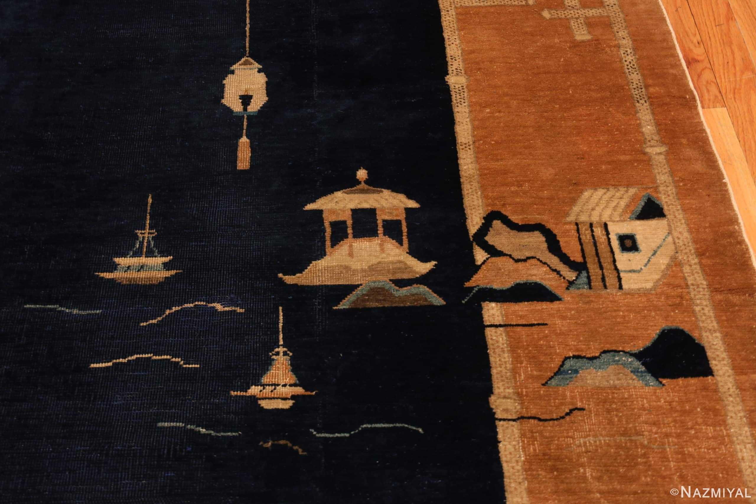 Detail Of Large Antique Chinese Art Deco Rug 71328 by Nazmiyal