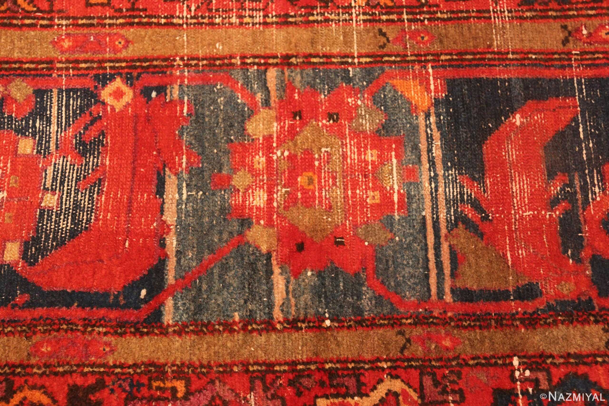 Detail Of Large Shabby Chic Antique Persian Malayer Rug 71297 by Nazmiyal Antique Rugs