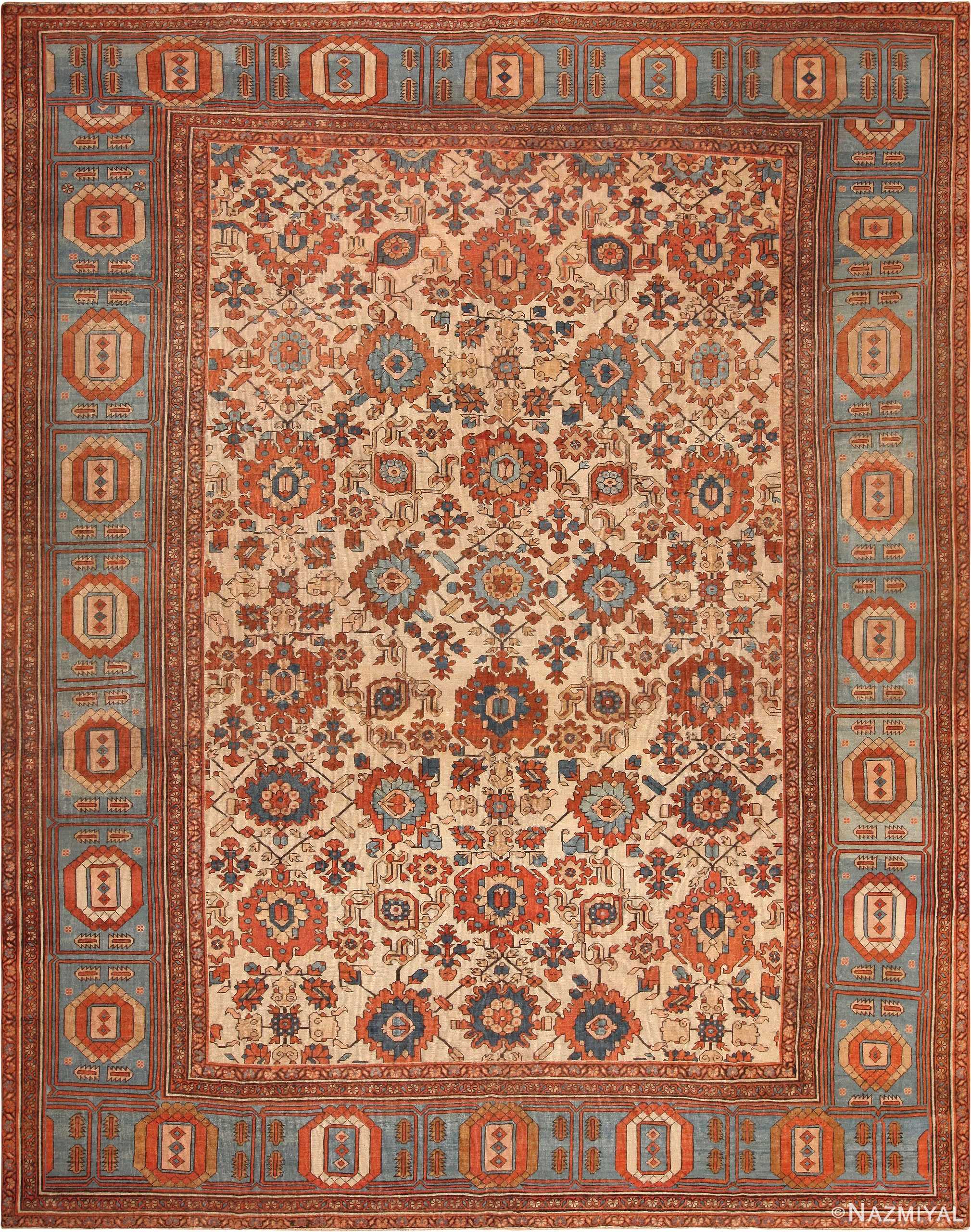 Large Antique Persian Bakshaish Rug 71021 by Nazmiyal Antique Rugs