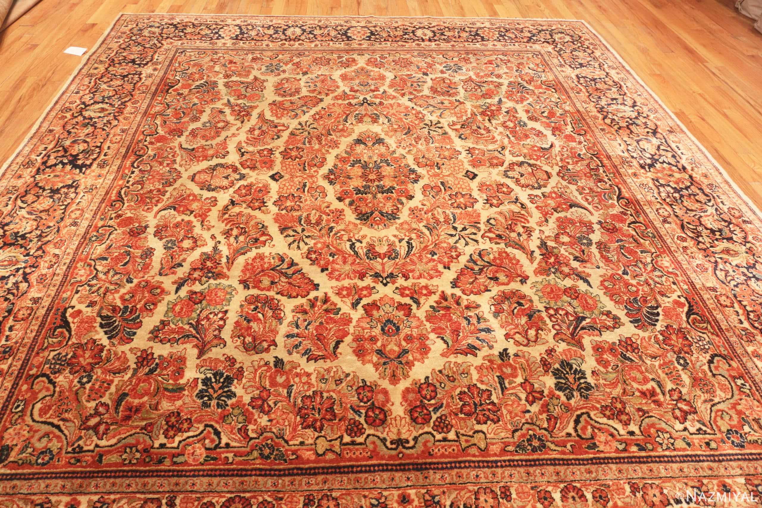 Whole Of Antique Persian Sarouk Medallion Area Rug 70815 by Nazmiyal Antique Rugs