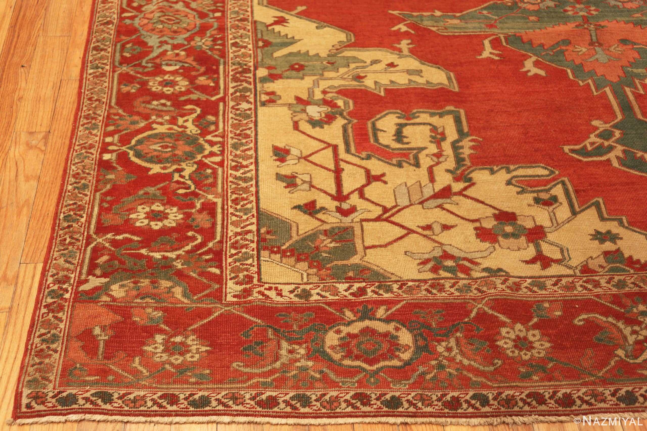 Corner Of Antique Persian Serapi Rug 71468 by Nazmiyal Antique Rugs