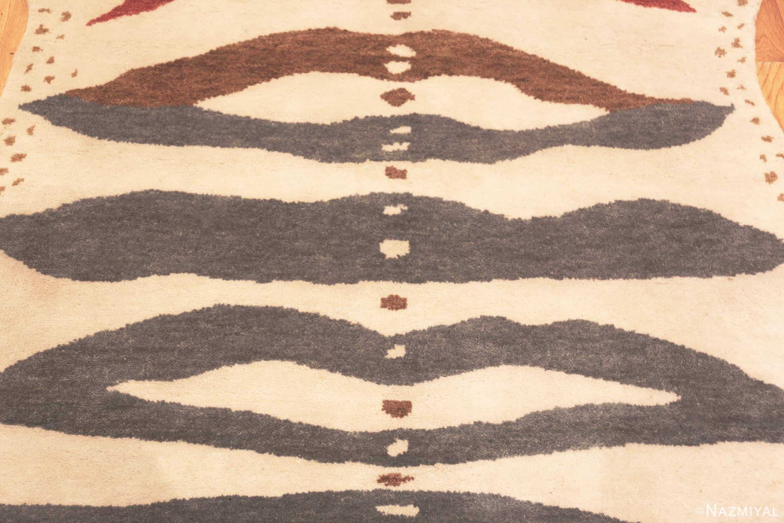 Detail Of Modern Tiger Rug 60994 by Nazmiyal Antique Rugs