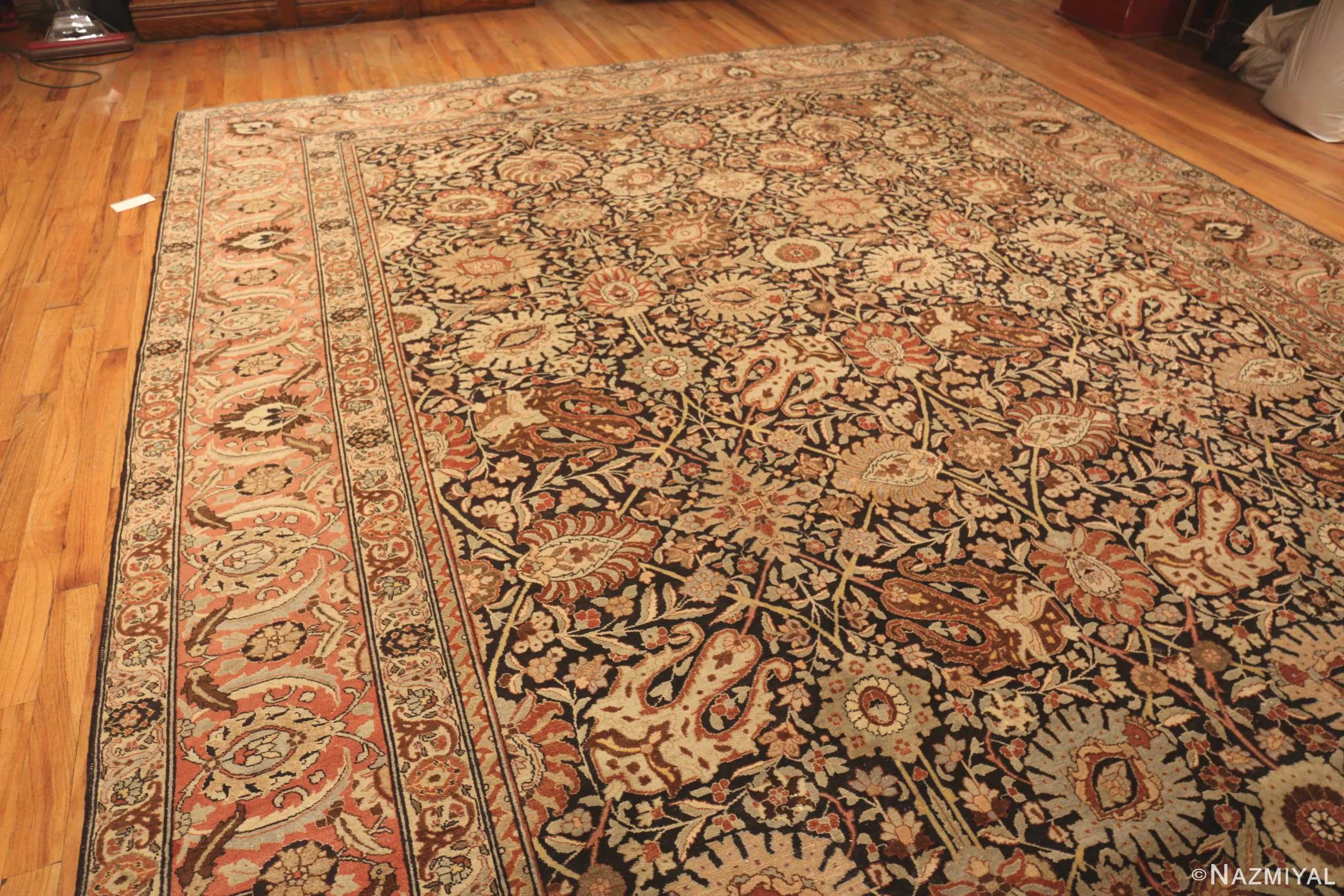 Detailed Of Large Antique Persian Tabriz Rug 71475 by Nazmiyal Antique Rugs