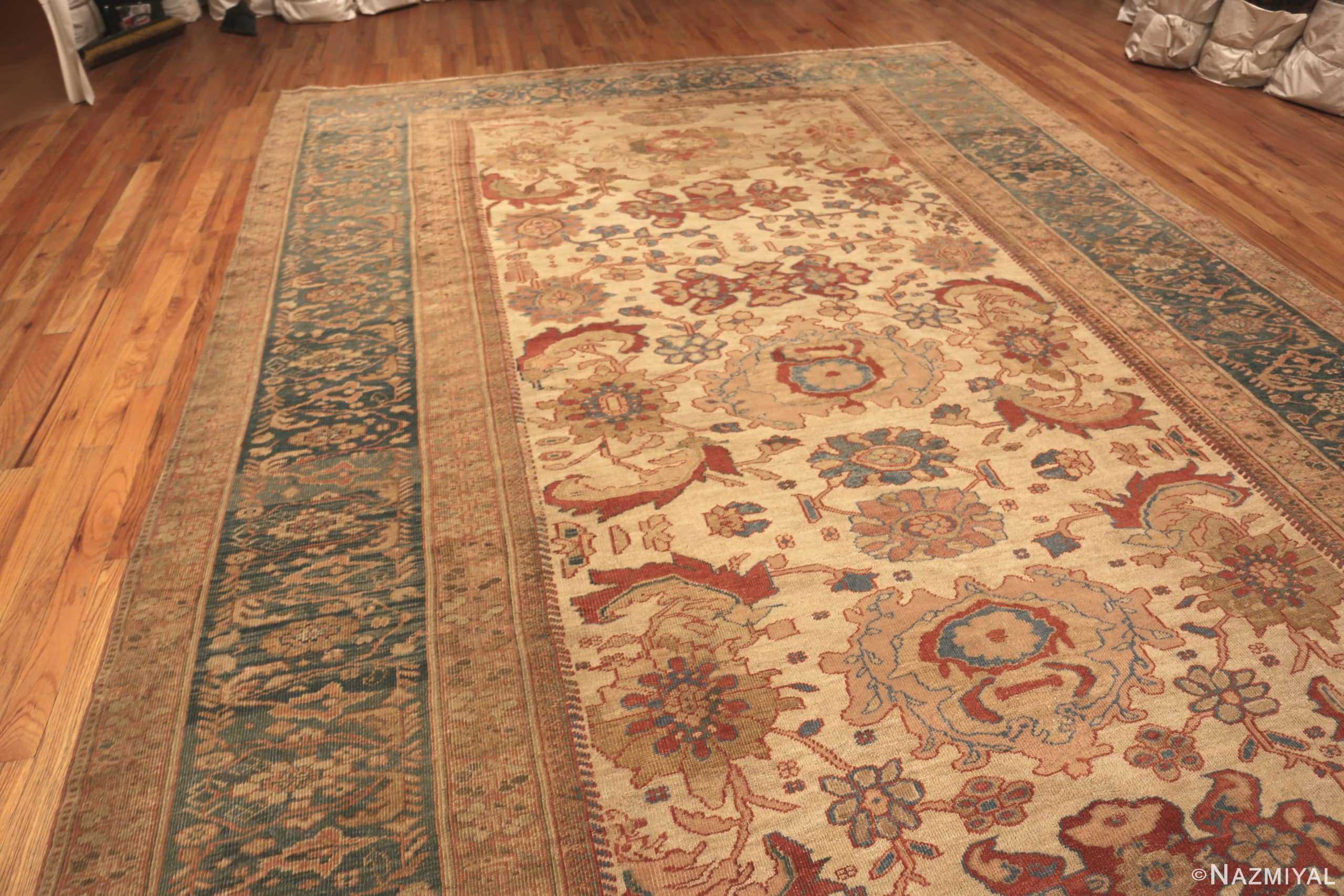 Details Of Breathtaking Antique Sultanabad Persian Rug 70341 by Nazmiyal Antique Rugs