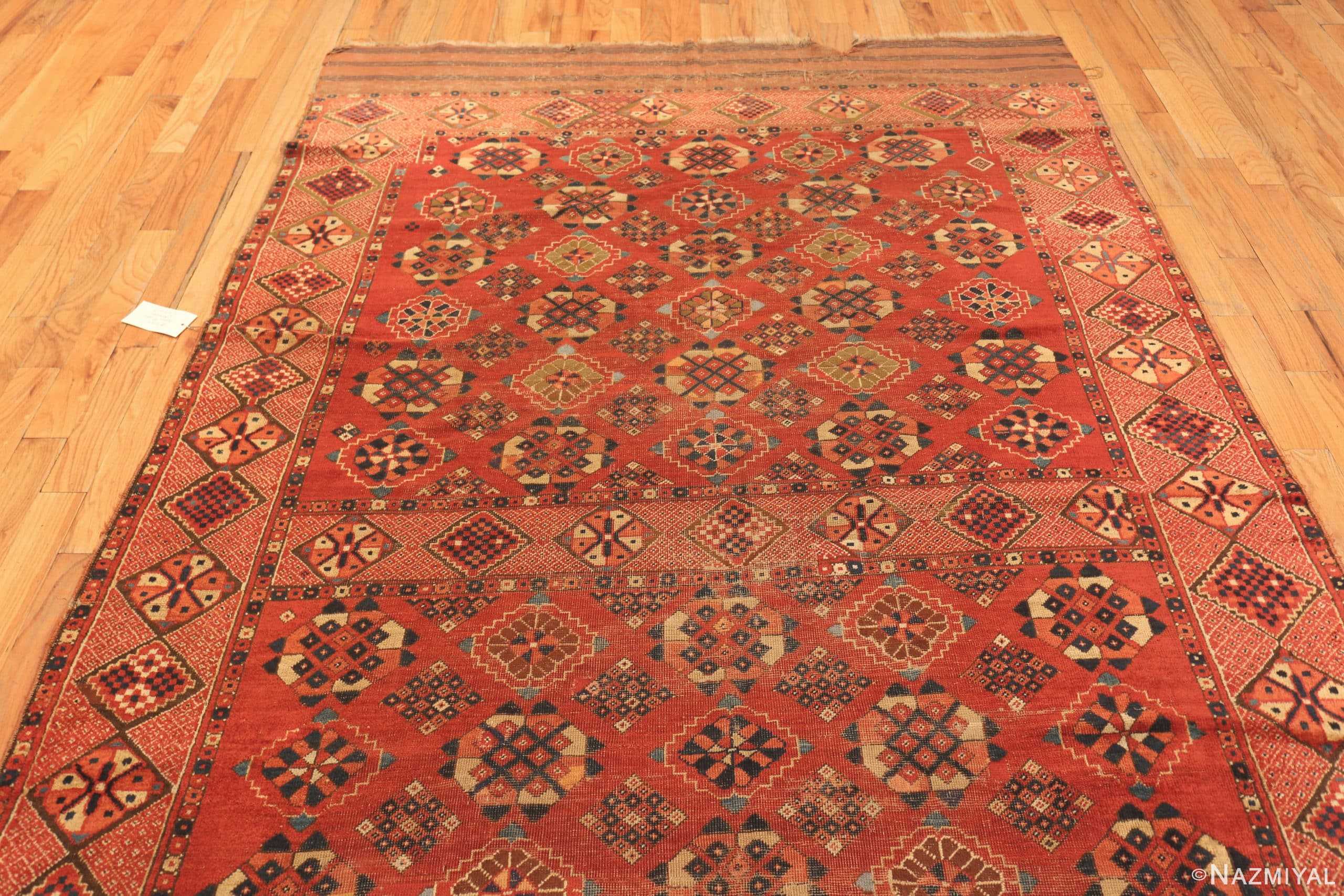 Details Of Gallery Size Antique Afghan Bashir Rug 71471 by Nazmiyal Antique Rugs