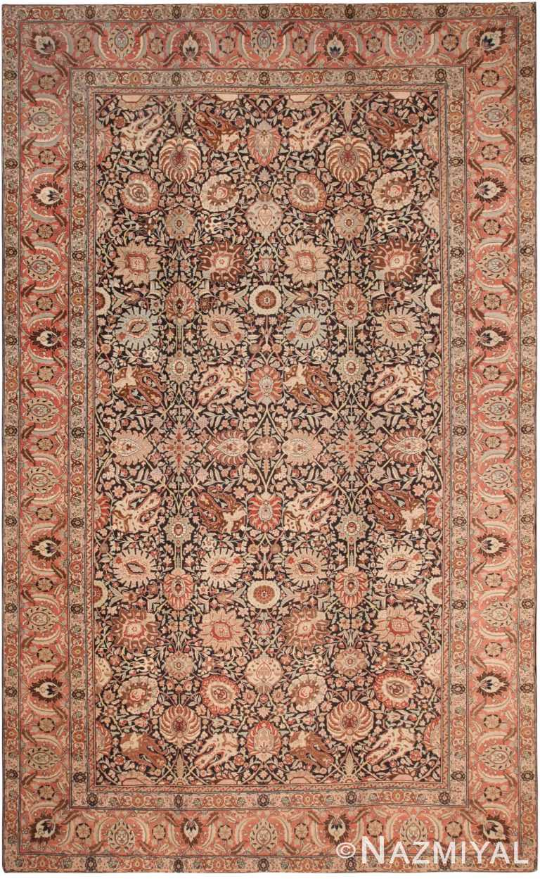 Large Antique Persian Tabriz Area Rug 71475 by Nazmiyal Antique Rugs