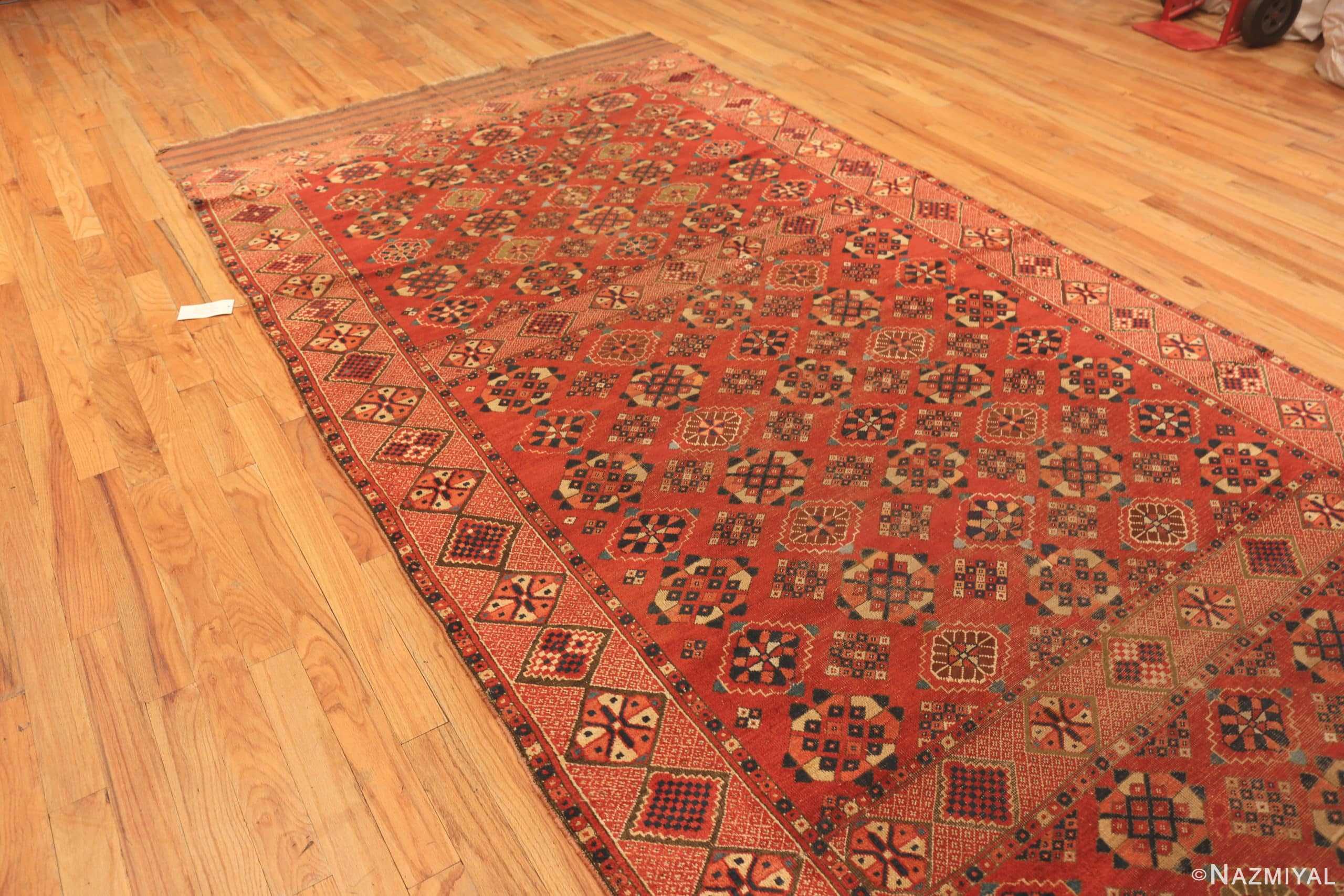 Side Of Gallery Size Antique Afghan Bashir Rug 71471 by Nazmiyal Antique Rugs