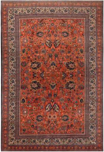 Antique Persian Tabriz Area Rug 71574 by Nazmiyal Antique Rugs