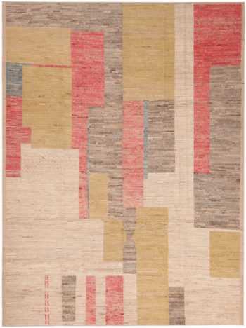 Colorful Modern Moroccan Area Rug 60997 by Nazmiyal Antique Rugs