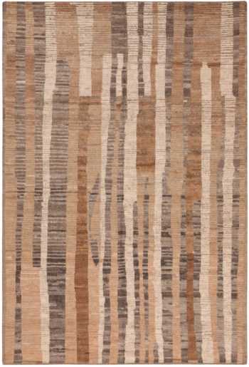 Earthy Tones Modern Moroccan Area Rug 60995 by Nazmiyal Antique Rugs