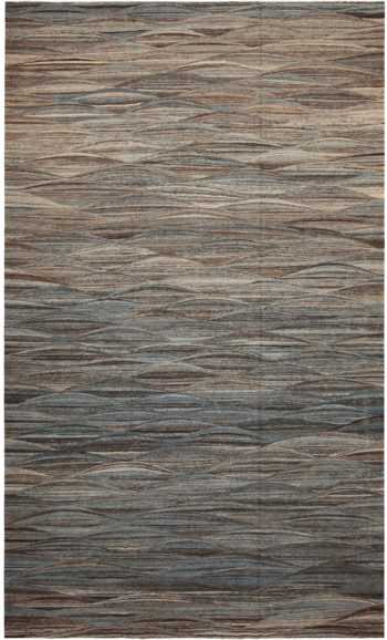 Nature Inspired Colors Modern Flat Weave Area Rug 60499 by Nazmiyal Antique Rugs