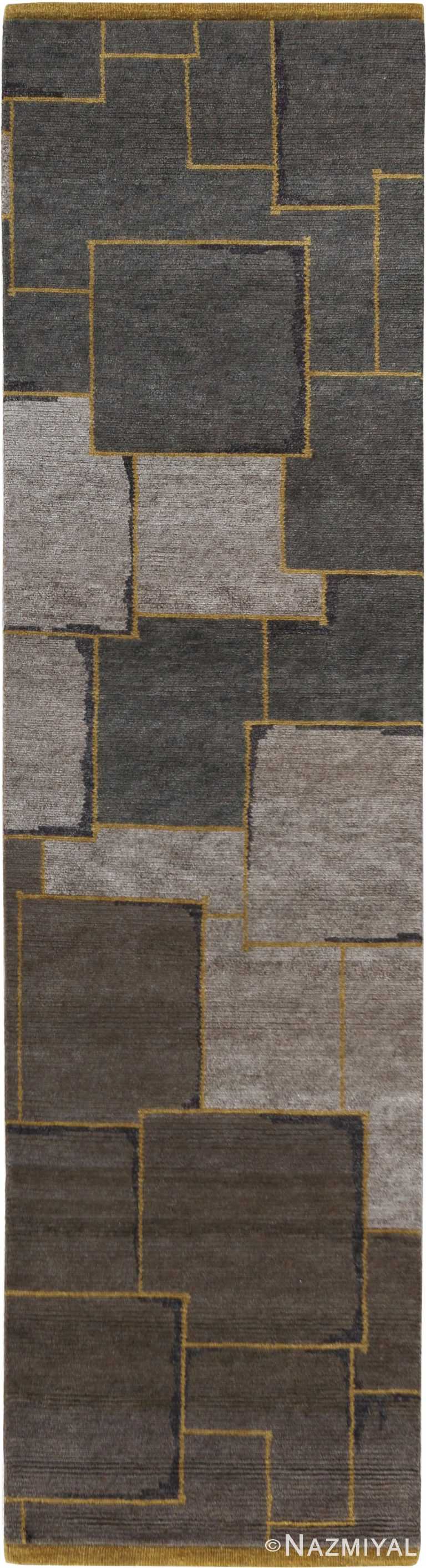 Architectural Design Modern Transitional Runner Rug 61047 by Nazmiyal Antique Rugs
