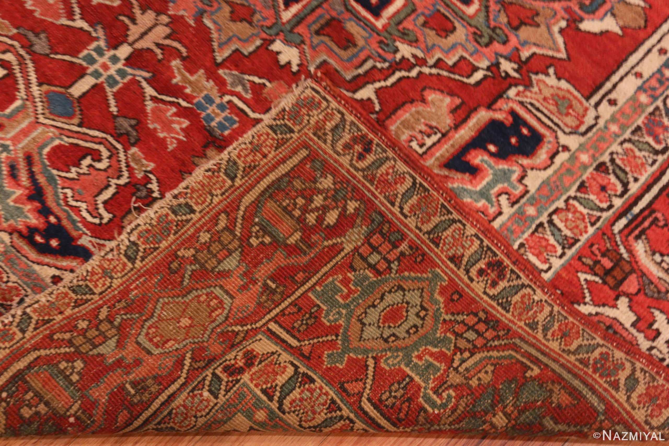 Back Of Antique Persian Heriz Rug 71121 by Nazmiyal Antique Rugs