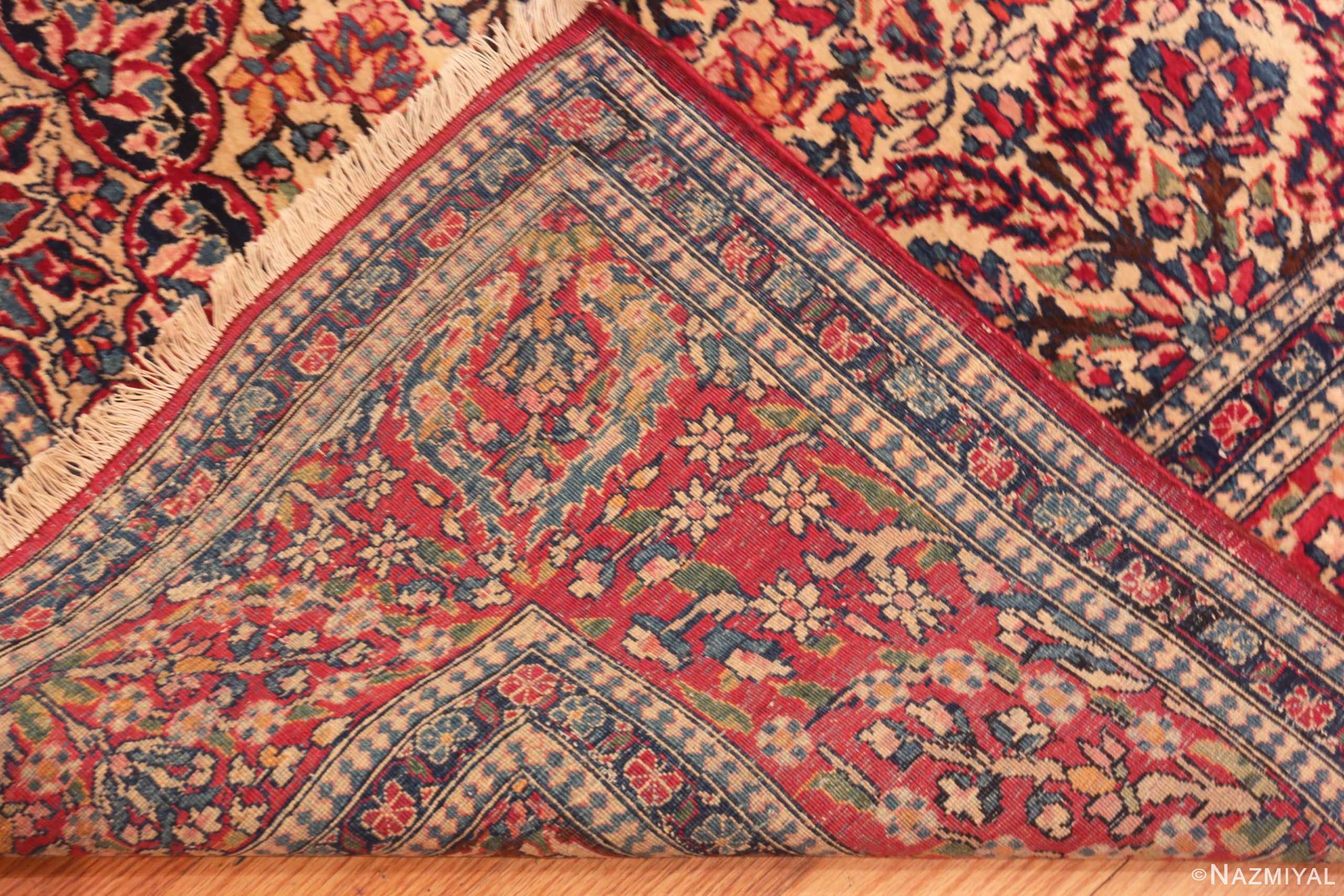 Back Of Magnificent Antique Persian Isfahan Rug 71118 by Nazmiyal Antique Rugs