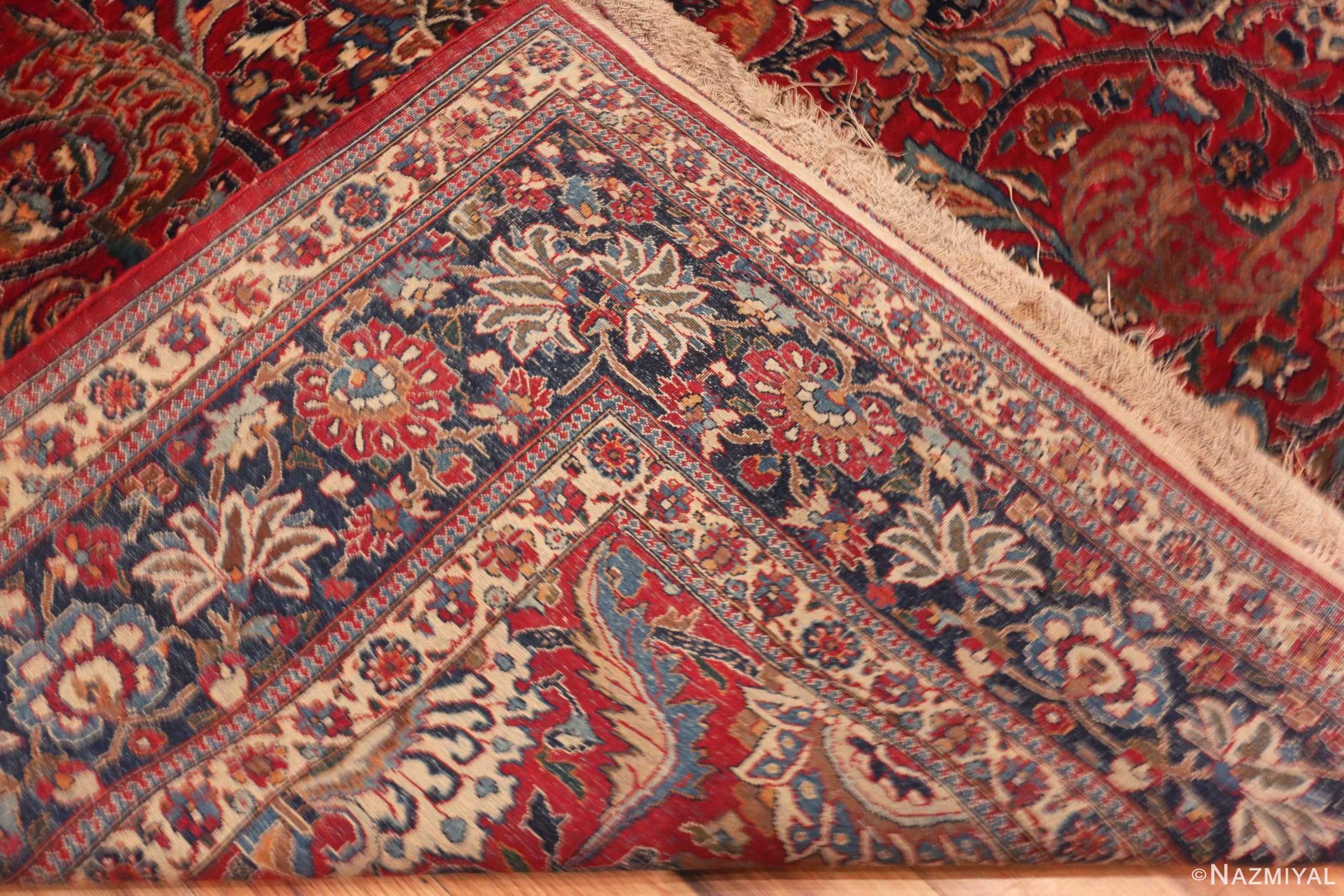 Back Of Splendid Antique Persian Isfahan Rug 71120 by Nazmiyal Antique Rugs