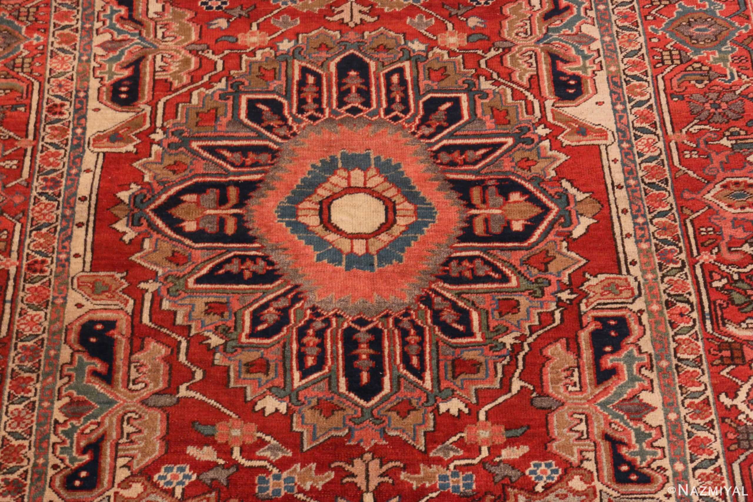 Center Of Antique Persian Heriz Rug 71121 by Nazmiyal Antique Rugs