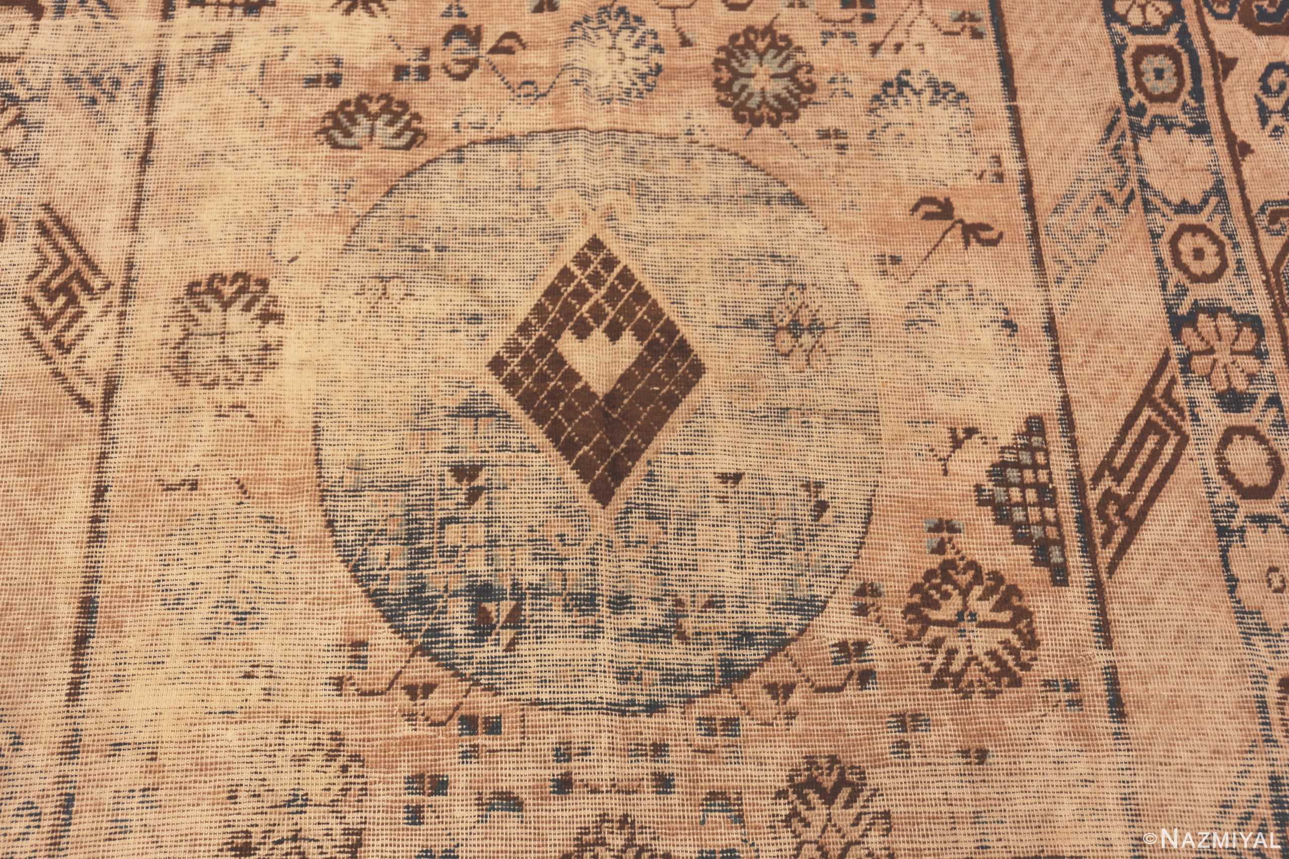 Detail Of Antique Shabby Chic Eas Turkestan Khotan Rug 71485 by Nazmiyal Antique Rugs