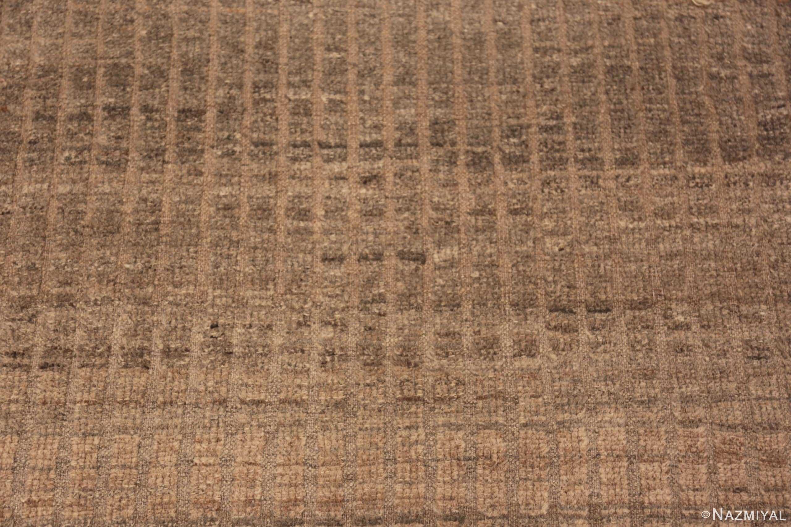 Detail Of Earthy Tones Modern Moroccan Rug 61008 by Nazmiyal Antique Rugs
