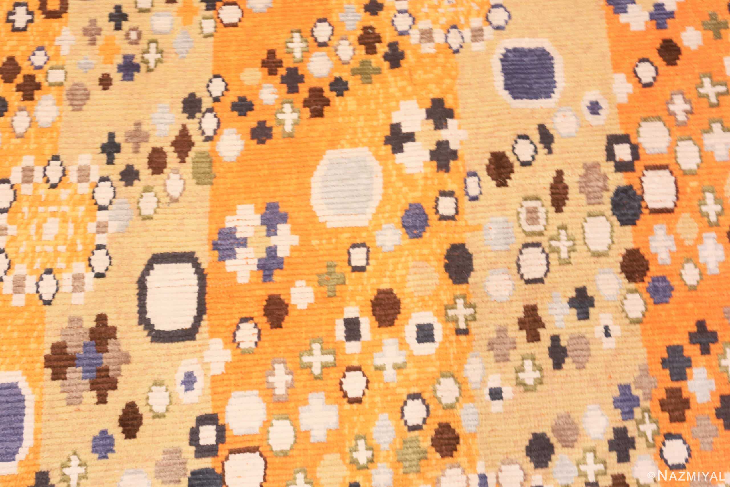 Detail Of Sunny Happy Mid Century Swedish Inspired Modern Area Rug 60902 by Nazmiyal Antique Rugs