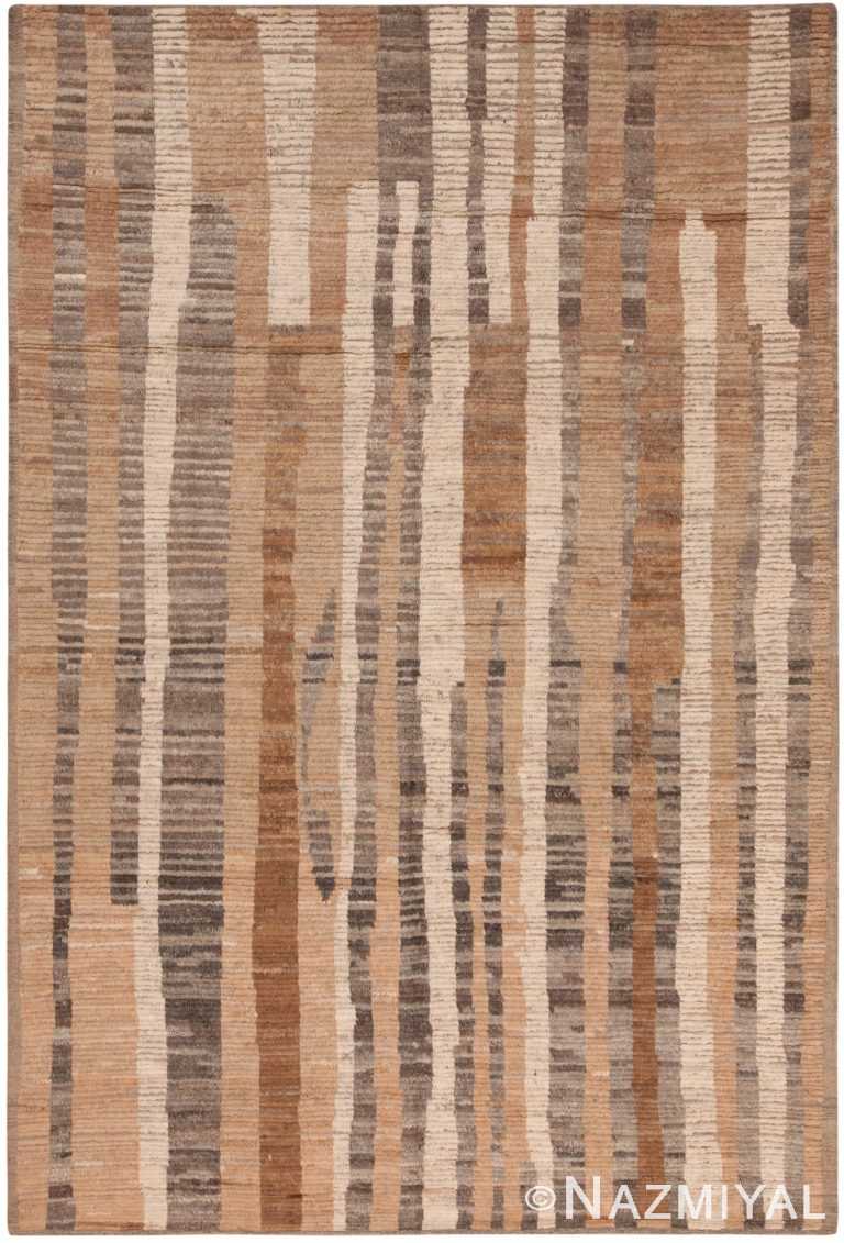 Earthy Tones Modern Moroccan Area Rug 60995 by Nazmiyal Antique Rugs