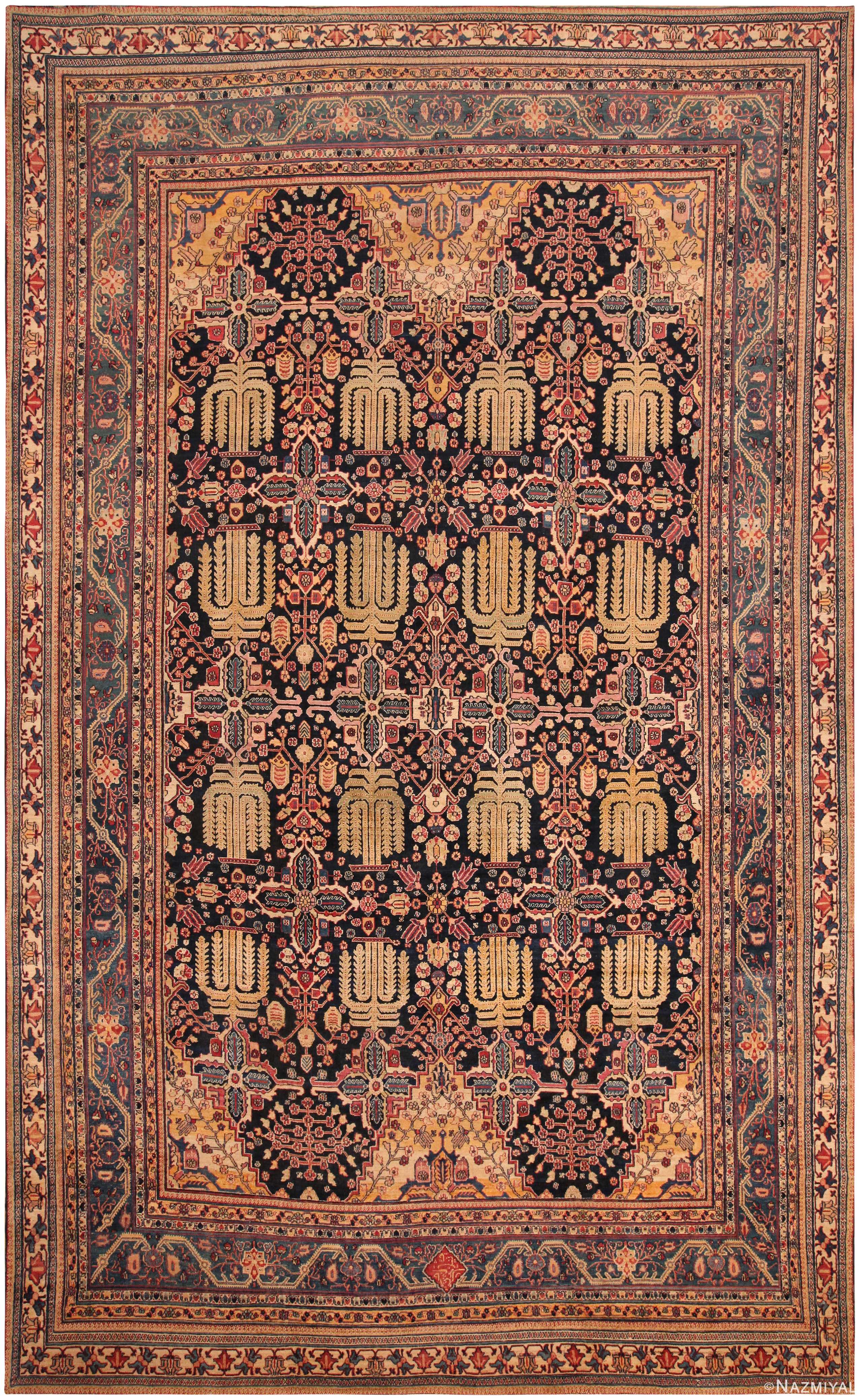 Large Antique Khorassan Doroksh Persian Rug 71505 by Nazmiyal Antique Rugs