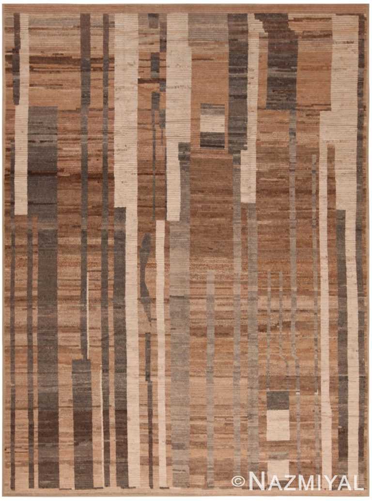 Nature Inspired Colors Modern Moroccan Rug 61003 by Nazmiyal Antique Rugs