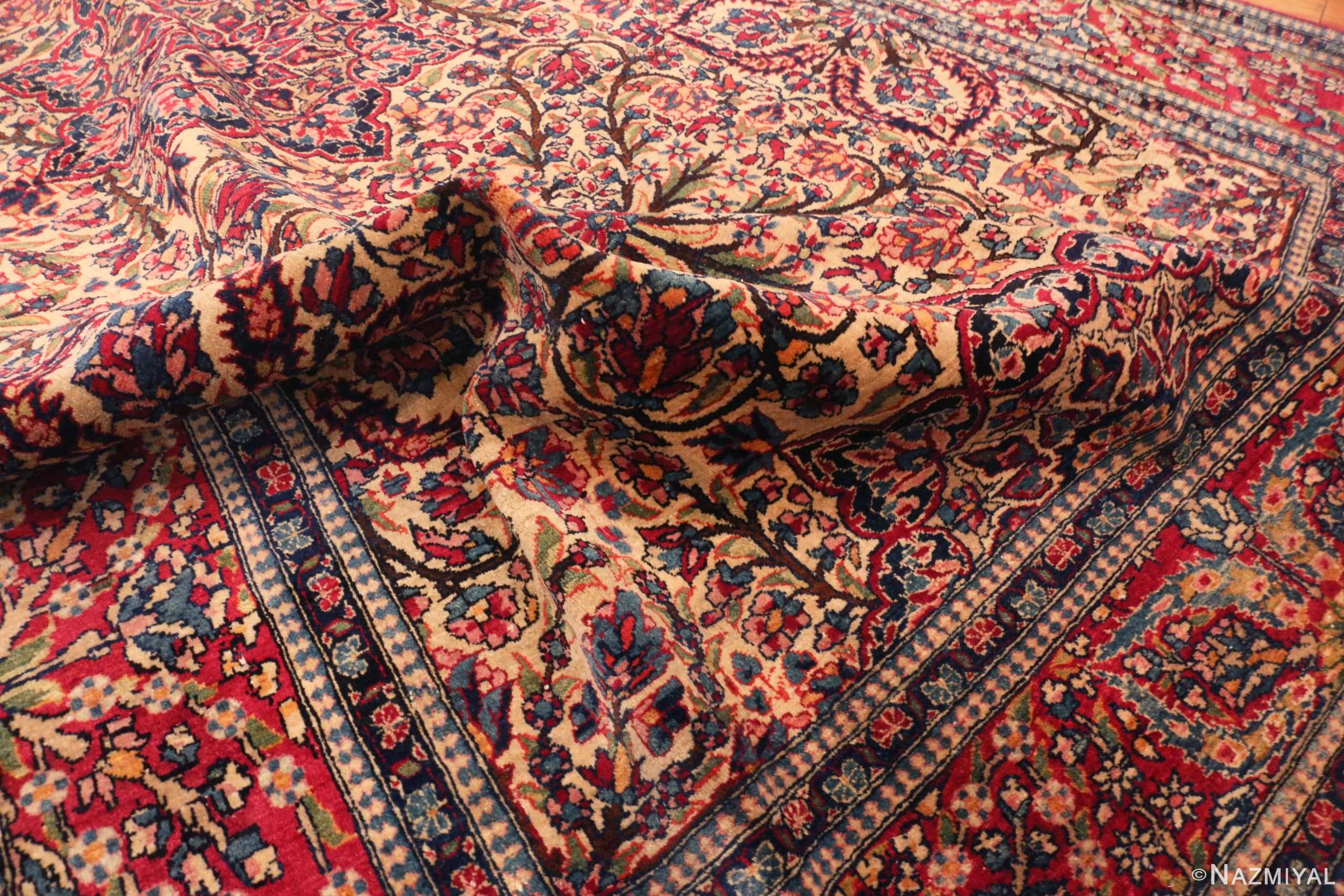 Pile Of Magnificent Antique Persian Isfahan Rug 71118 by Nazmiyal Antique Rugs