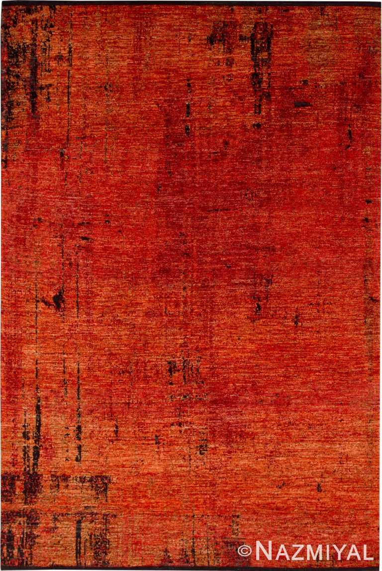 Red Modern Transitional Rug 61013 by Nazmiyal Antique Rugs