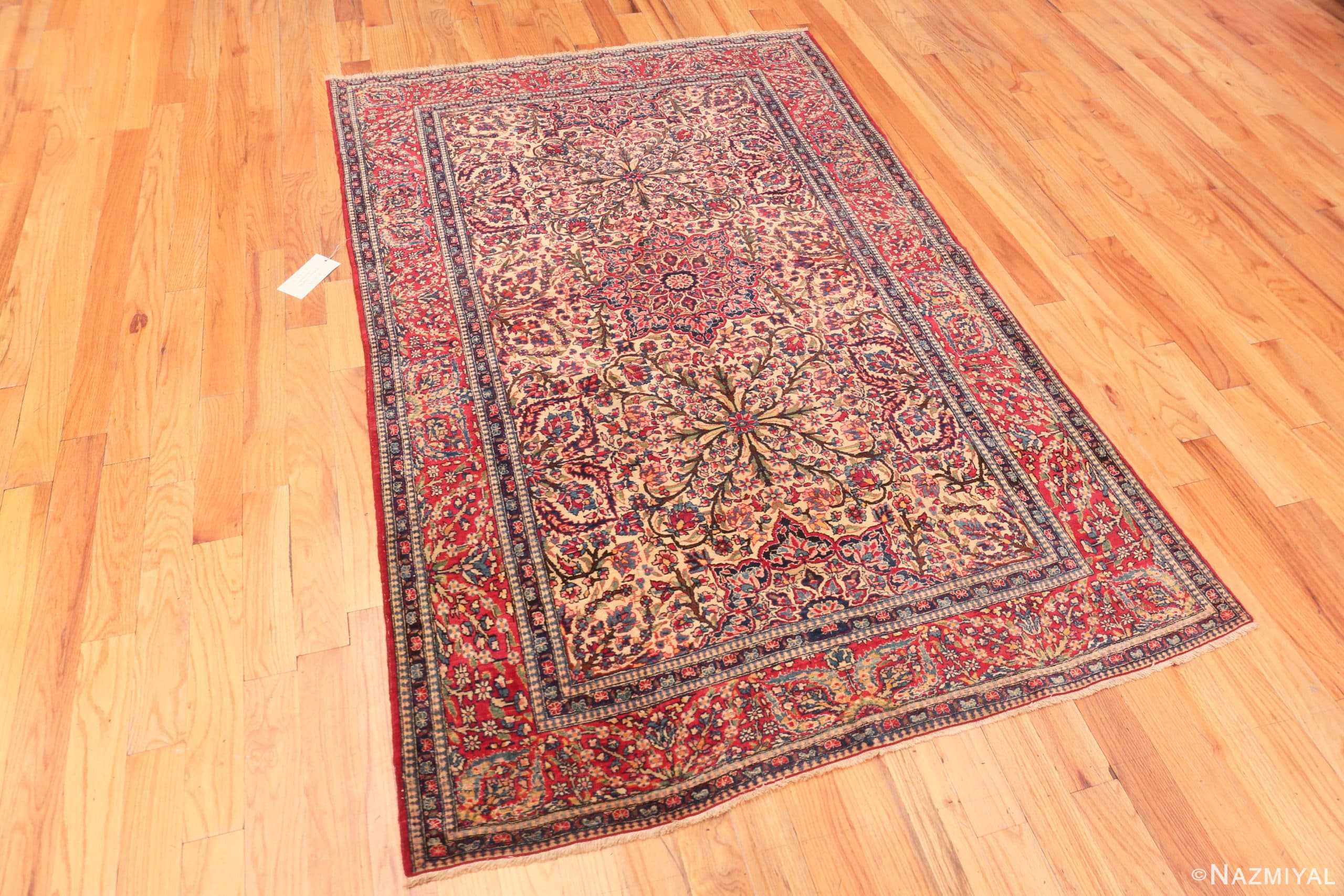 Side Of Marvelous Antique Persian Isfahan Rug 71117 by Nazmiyal Antique Rugs