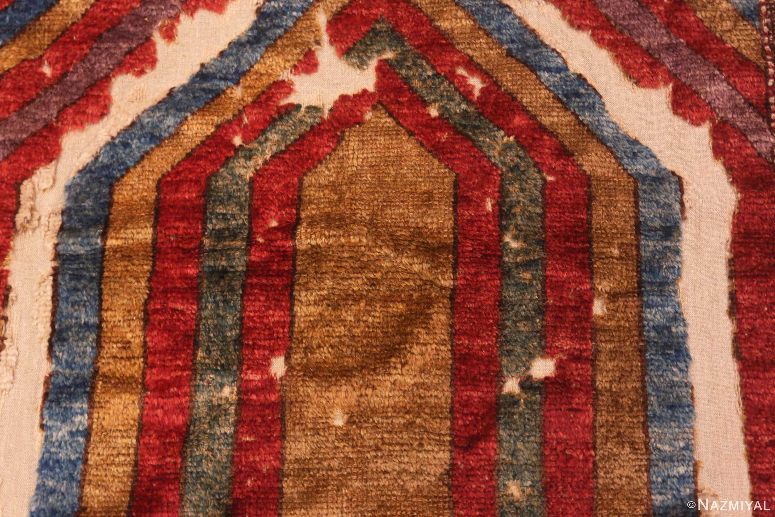 Texture Of Antique Turkish Konya Prayer Rug 71261 by Nazmiyal Antique Rugs