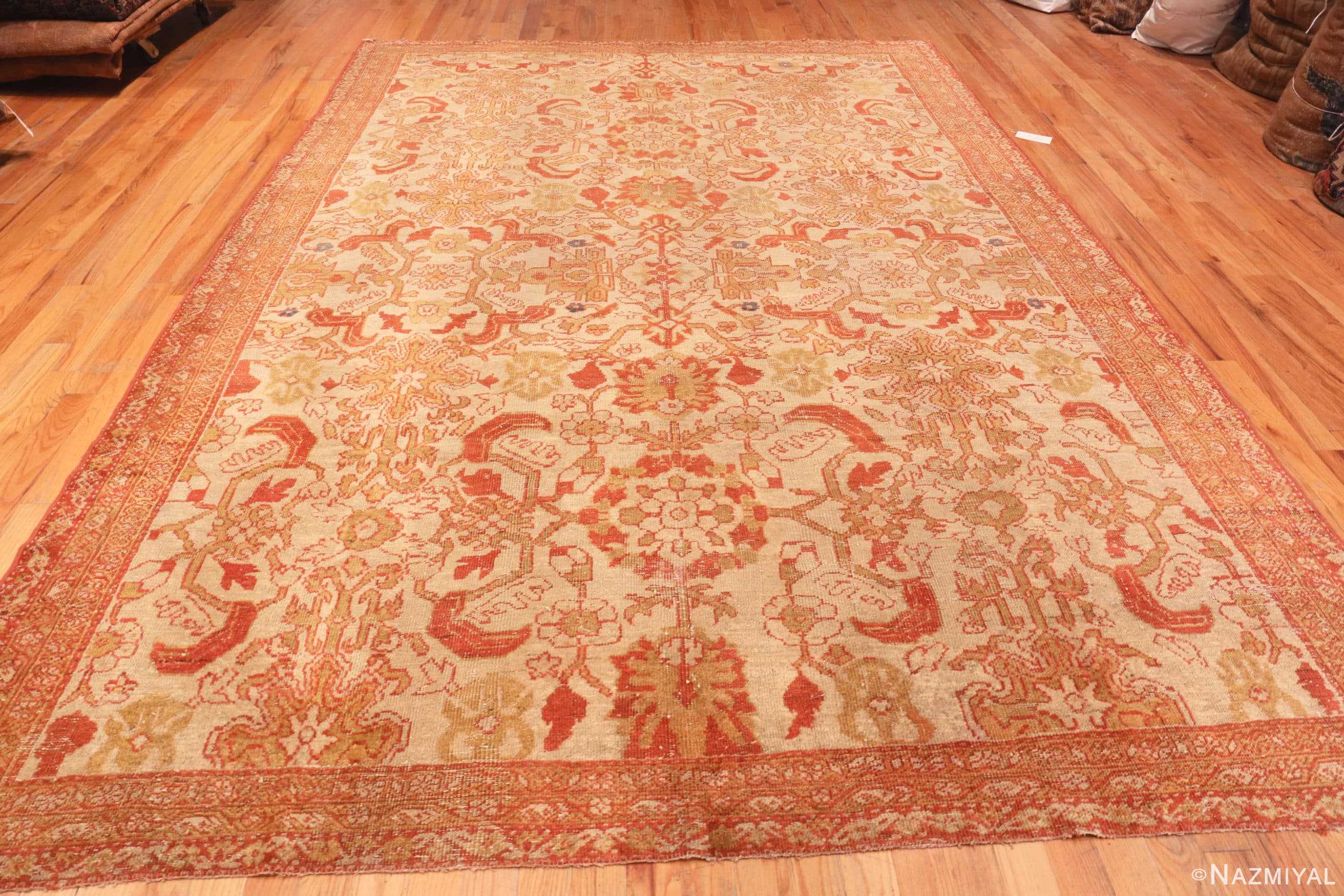 Whole View Of Antique Persian Sultanabad Rug 71217 by Nazmiyal Antique Rugs