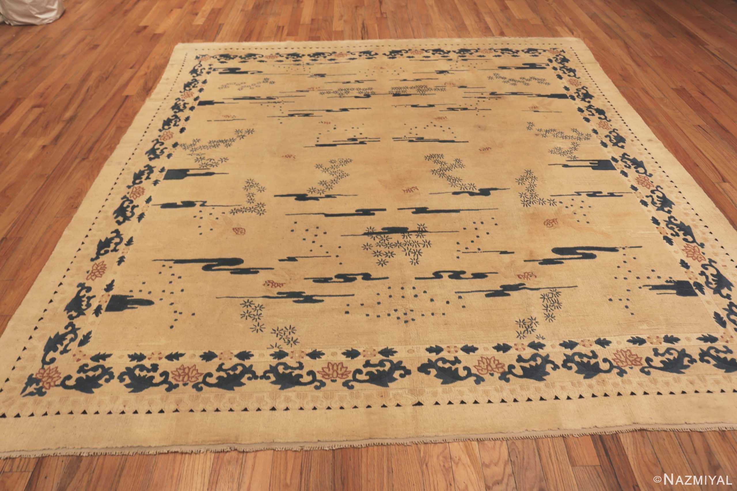 Whole View Of Antique Square Chinese Rug 71495 by Nazmiyal Antique Rugs