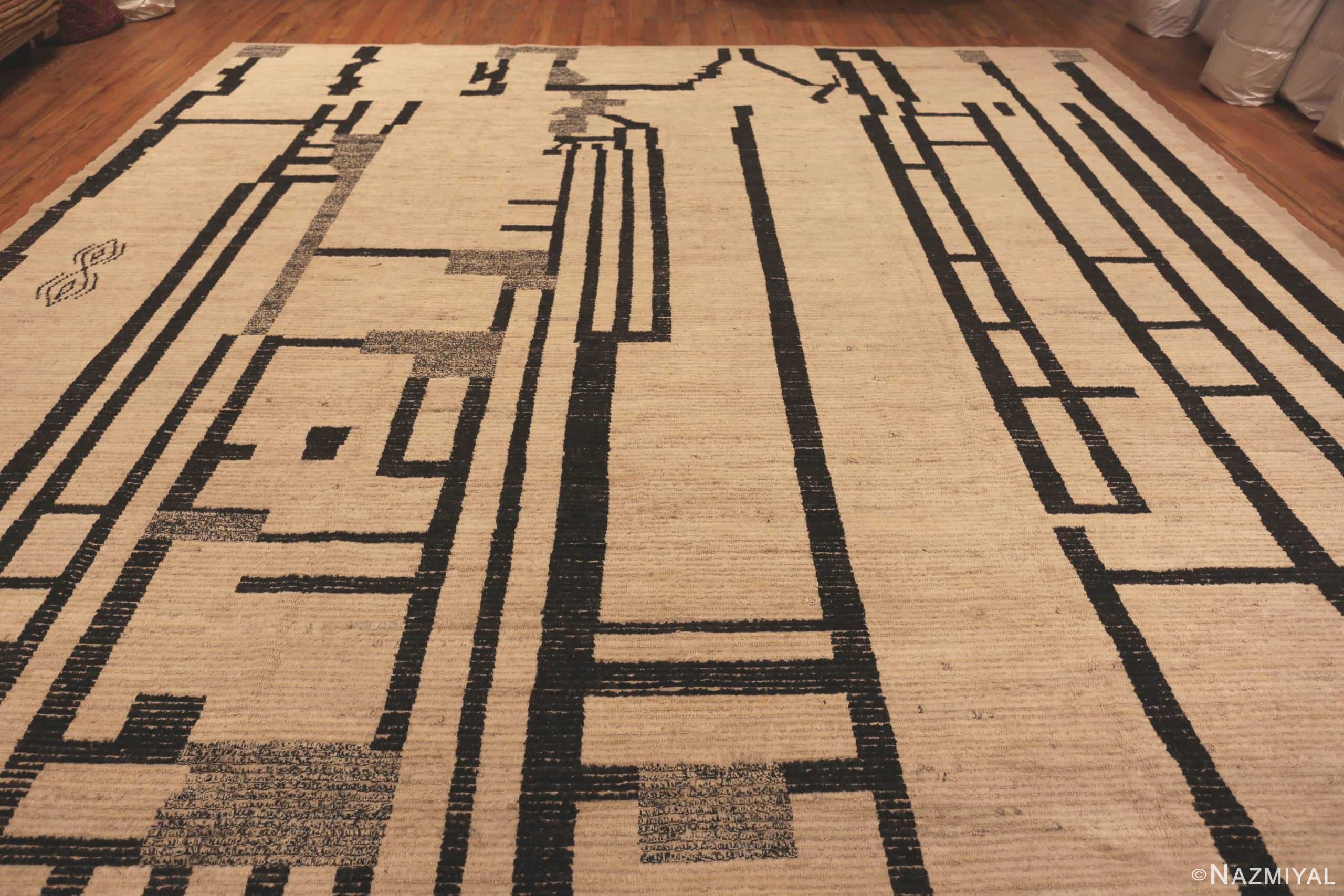 Whole View Of Primitive Design Large Modern Moroccan Area Rug 61009 by Nazmiyal Antique Rugs