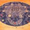 Whole View Of Modern Silk And Wool Swedish Inspired Round Rug 60925 by Nazmiyal Antique Rugs