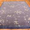 Whole View Of Shiny Blue Silk And Wool Modern Swedish Style Geometric Rug 60903 by Nazmiyal Antique Rugs
