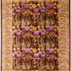 Fine Floral Maroon Silk Vintage Persian Tabriz Rug 71533 by Nazmiyal Antique Rugs