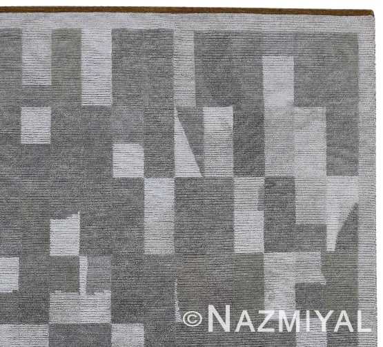 Detail Of Geometric Modern Transitional Rug 61046 by Nazmiyal Antique Rugs